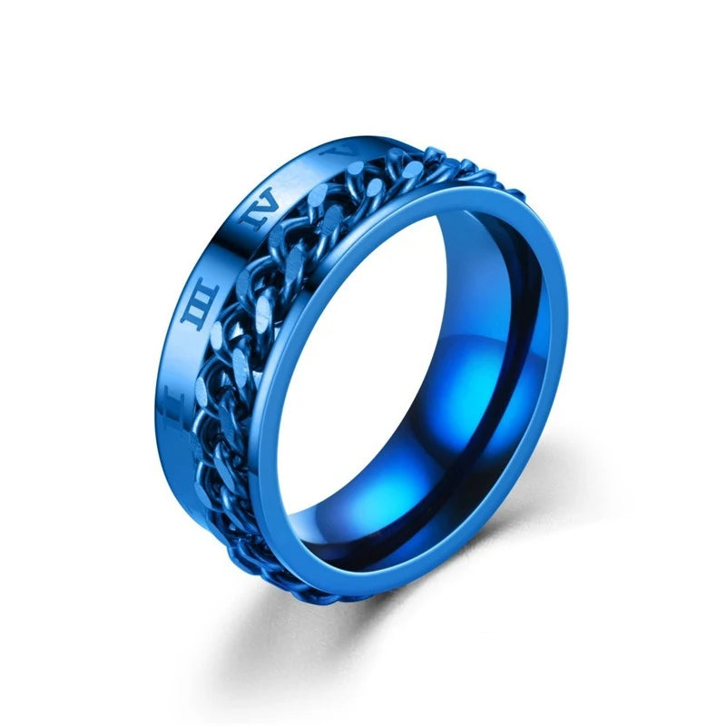 Bague Chaîne Rotative en Titane – Anti-Stress & Style

Look urbain. Détente assurée. Résistance extrême.
Cette bague mixte en acier titane est dotée d’une chaîne centrale rotative pour apaiser le stress en toute discrétion.